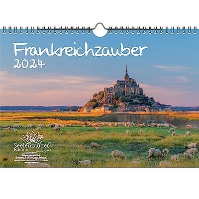 French Magic DIN A4 Calendar for 2024 France Provence Paris Holiday Travel Seelenzauber