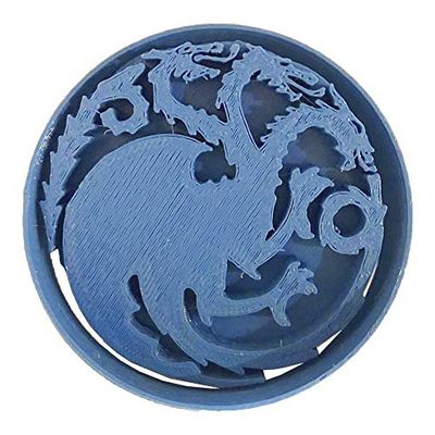 Cuticuter Cortador de bolachas Targaryen para o Game de Tronos, a casa do dragão, azul