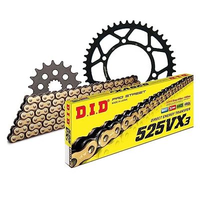 Kettingset DID staal 525VX3 / 116 eindeloos voor Suzuki GSX S GSX-S 1000 cc Bj. 2015-2020