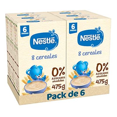 Nestle Papilla 8 Cereales, 6 Paquetes de 475g (Total 2.85 Kg)