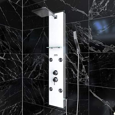 AURLANE COL030 Colonna Doccia, Bianco, taglia unica
