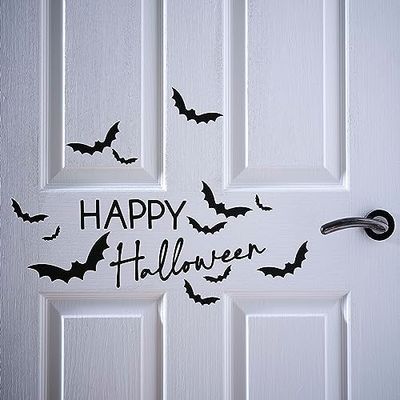 Ginger Ray Happy Halloween vleermuizen deursticker decoratieset