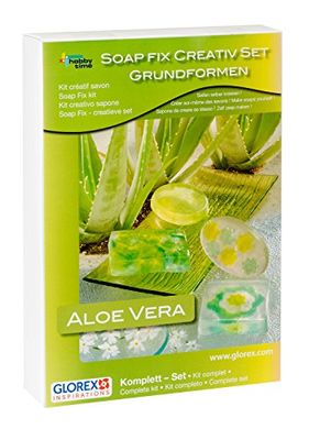 GLOREX 6 1600 716 - SoapFix creatieve set voor het maken van zeep met aloë vera, incl. instructies en accessoires, voor een spannende badervaring en als creatief idee om cadeau te geven.