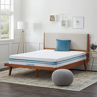 Linenspa Nakładka na materac z pianki memory, 7,5 cm, z zamkiem błyskawicznym, nakładka na materac, łóżko pojedyncze (90 x 190 cm), kolor biały