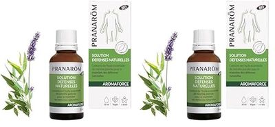 PRANARÔM - Aromaforce - Solution Défenses Naturelles - Synergie Huiles Essentielles 100% Bio - Maintient L'Immunité - 30ml (Lot de 2)