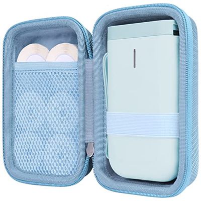 Khanka Custodia Rigida di Ricambio per D11 Mini Label Maker Portatile Wireless Connect Ricaricabile D11 Mini Etichettatrice, Solo Custodia (Blu)