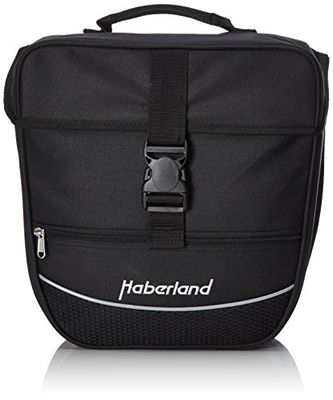 Haberland unisex – vuxna cykelväska enkel väska insticksserie, svart, 12,5 L