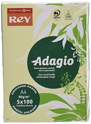 Papier A4 Adagio Rey 80 g coloris assortis pastels