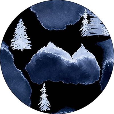 Bonateks, Round Digital Printed Mouse Pad, Non-Slip Base, for Office and Home, Diameter:22cm