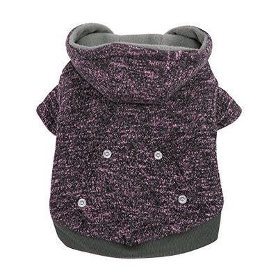 FouFou Dog FFD 61124 Maglietta Top per Cane Maglioncino Invernale Heathered, XL, Rosa