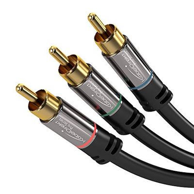 KabelDirekt - Componentkabel - 3 m - (3x cinch-stekker - 3x cinch-stekker, FullHD 1080i) - PRO Series