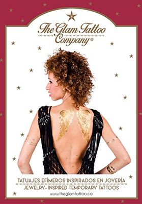 The Glam Tattoo Company - Tijdelijke metalen tatoeages, goud (communicatie grafica 20140001)