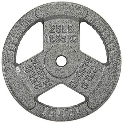 Sporzon! Gietijzeren 1-inch Grip Plaat Gewichtsplaat voor krachttraining, Gewichtheffen en Crossfit, Single
