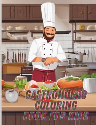 Gastronomic coloring book for kids