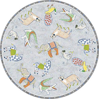 VILBER Kids kindertapijt, vinyl, Ziba Color 50, diameter 155 cm, 2 kleuren en 5 maten
