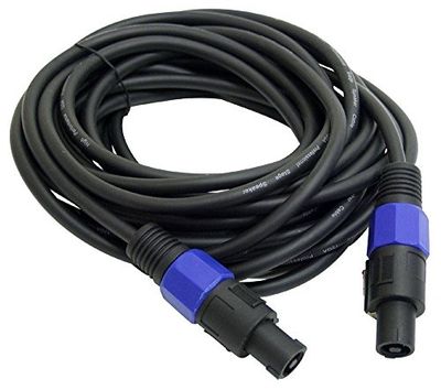 OmniaLaser OL-SPK6 Haut-Parleur C 5,8 mm DJ PA câble d'enceinte pour Applications Professionnelles avec connecteurs Speakon, système Super Noise Free 6 m