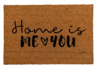 Out of the Blue Deurmat, Home is me & You, ca. 60 x 40 cm, met headercard om op te hangen