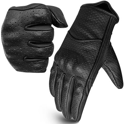 Bikers Gear Australia - Guanti da moto corti, per l’estate, in morbida pelle traforata