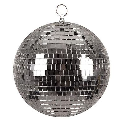 Boland - Boule Brillante diamètre env. 20 cm Disco Fever, décoration de fête ou de Nouvel an, décoration Suspendue, Argenté