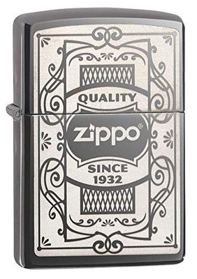 Zippo Gelo qualidade resistente ao vento leve unissexo, cor preta, tamanho único, preto gelo - vintage
