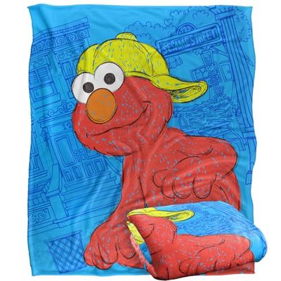 Sesame Street Blanket, 152 x 127 cm Big Elmo On The Street Silky Touch Super Soft Throw Blanket