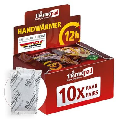 Thermopad handwarmers, knuffelzacht warmtekussen, 12 uur weldadige warmte van 55 °C, aangename zakwarmers, 10 paar