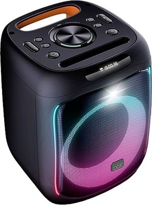 Mobile Beat SB-TWS 100 BT Soundbox, jusqu'à 7 h d'autonomie, lumières LED, poignée de Transport Pratique, Batterie, Fonction de Charge USB pour appareils externes