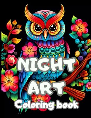 art at night: coloring book