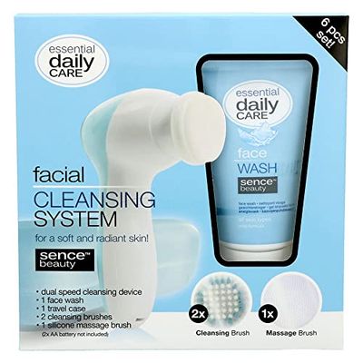 CONF. SENCE BEAUTY FACIAL CLEANSING SYSTEM X 6 PZ (DISPOSIT. DI PULIZIA+DET. VISO+2 SPAZZ. X LA PULIZIA+SPAZZ. MASSAG. +CUSTODIA)