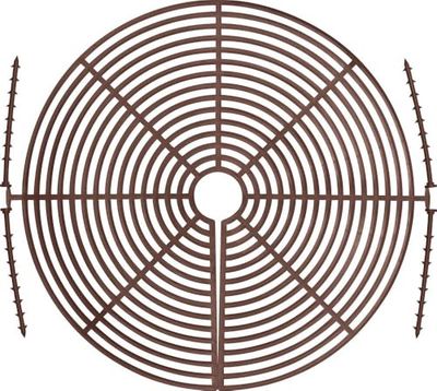 ABUS Noah 73158 Plantenbeschermingsrooster, beschermt de potgrond tegen dieren en kinderen, tot 30 cm diameter, bruin
