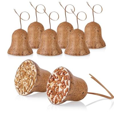 dobar 24101e 24101e - 8 campane riempite da appendere - Mangime grasso per uccelli selvatici in due varietà - Mangime per tutto l'anno con noci e vermi della farina - Mangime per uccelli di alta qualità..