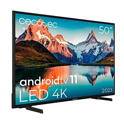 Cecotec TV LED 50" Smart TV serie A ALU00050S. 4K UHD, Android 11, MEMC, Chromecast integrato, Dolby Vision e Dolby Atmos, HDR10, Bluetooth, Modello 2023 [Classe di efficienza energetica E]
