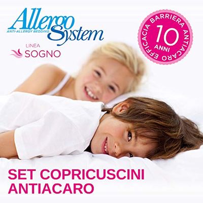 Allergosysteem 2-delige set kussenovertrekken mijtdicht, polyester, 50 x 80 cm