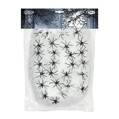 Boland 74425 Ragnatele di Halloween confezione 500 grammi, con 25 ragni