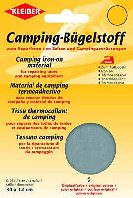 Kleiber Patch réparation thermocollant Toile de Tente, auvent 100% Coton, Gris