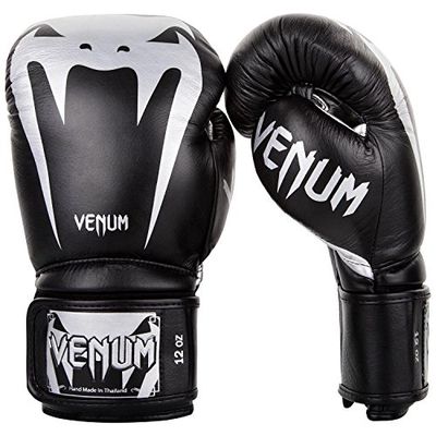 Venum Giant 3.0 Luvas de boxe, Muay Thai, Kickboxing, adulto unissexo, preto/prateado, 12 ml