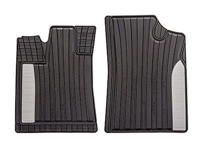 CarFashion 263539 Silverstone | Tapis Toutes Saisons AB1 | l'avant 2 pièces | TPE 2 Tapis Tapis en Caoutchouc Noir | Couleur Utilisation dans Gabon Gris | Pied Tapis Set Porte sans Tapis Voiture
