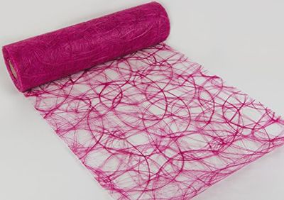 Unbekannt Caminho de mesa de 25 m x 30 cm de tecido não tecido, cor fúcsia rosa, para casamentos, cor fúcsia