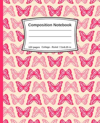 Composition Notebook: Pink Disco Cowgirl Pattern | College Ruled Notebook | Kawaii Vintage Aesthetic Lined Journal For Kids & Teens