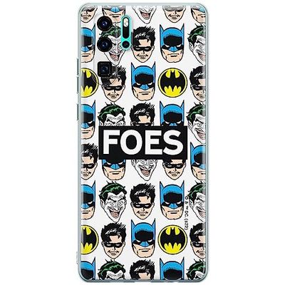 ERT GROUP mobiltelefonfodral för Huawei P30 PRO originalt och officiellt licensierat DC mönster Batman 078 Vit optimalt anpassad till formen på mobiltelefonen, gedeeltelijk transparant