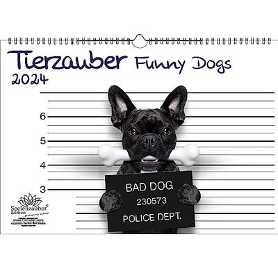 Tierzauber Funny Dogs DIN A3 Calendar for 2024 Dogs Puppies Seelenzauber