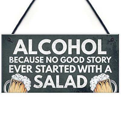 RED OCEAN Vodka Gin Beer Gifts Funny Alcohol Sign Man Cave Home Bar Pub Garden Hanging Plaque