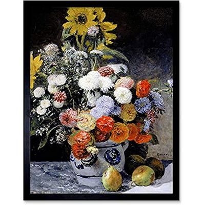 Renoir Mixed Flowers In An Earthenware Pot Unframed Wall Art Print Poster Home Decor Premium