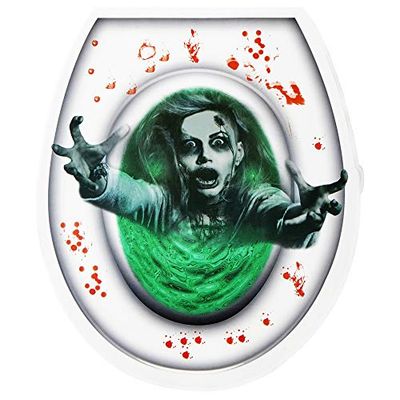 Widmann - Sticker électrostatique couvercle toilettes zombie 32 x 25 cm