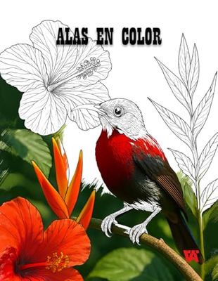 Alas en Color: Libro para Colorear Aves: Explora 50 ilustraciones únicas de aves con páginas negras entre cada una para una experiencia relajante de coloración.