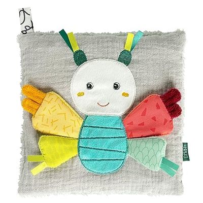 Fehn Coussin aux noyaux de cerise Papillon - Coussin doudou pour bébé au look mignon de papillon en peluche - Petit sac chaud/froid pour la détente des bébés et des jeunes enfants à partir de 0+ mois