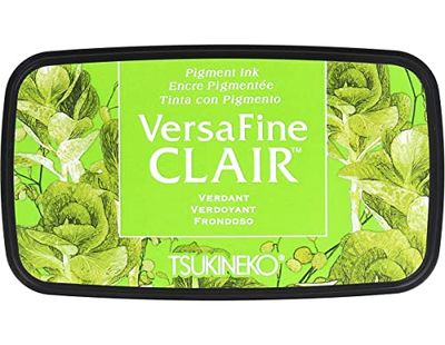 Tsukineko VerSJFS Peças verde almofada, tapete de tinta Clair, material sintético, verde, 5,6 x 9,7 x 2,3 cm, 76 x 35 mm