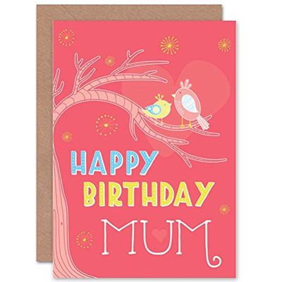 Wee Blue Coo CARD BIRTHDAY HAPPY MUM MOTHER ORNATE BIRDS TREE GIFT
