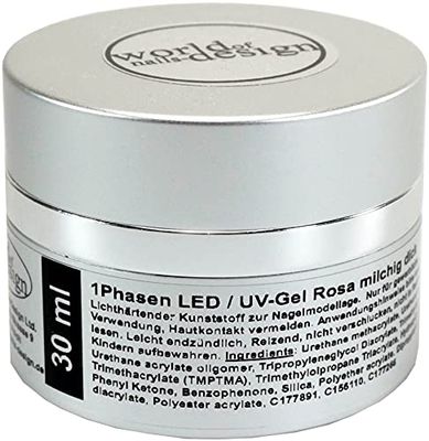 World of Nails-Design Premium"10 Jahre Edition" Gel UV 1 fase milky rosé 30 ml, Babyboomer Look