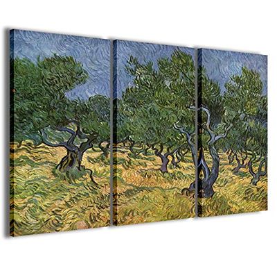 Vincent Van Gogh Vol VI canvasdruk, moderne afbeeldingen op 3 panelen, kant-en-klaar om op te hangen, 120 x 90 cm